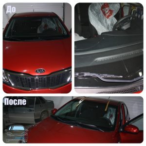 Замена лобового стекла наKia Rio III